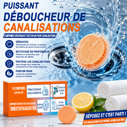 💥IEY® Pastilles nettoyantes moussantes pour canalisations — Oxygène actif | Élimine les nuisibles des canalisations | Sans javel, sans soude caustique, sans danger pour les tuyaux