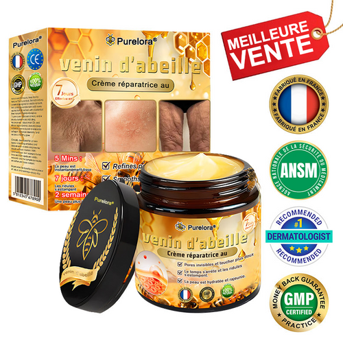 "Fabriqué et expédié de France|✅ Boutique officielle✨Purelora® venin d'abeille Crème réparatrice au 🔥 DERNIER JOUR - 80 % DE RÉDUCTION 💎"