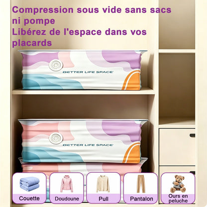 DERNIER JOUR : 3 ACHETÉS = 2 OFFERTS !! 🛒 SVOZK® Sacs de Rangement Sous Vide 3D Sans Pompe 🎁 L’organisateur tout-en-un ultime pour vêtements, jouets, livres, peluches et absolument tout le reste ! 🧸📚👕🧦