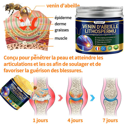 Purelora®🔥 Crème apaisante et cicatrisante pour les os au venin d'abeille et au lithospermum 👑👑 (spécialement conçue pour les personnes âgées)