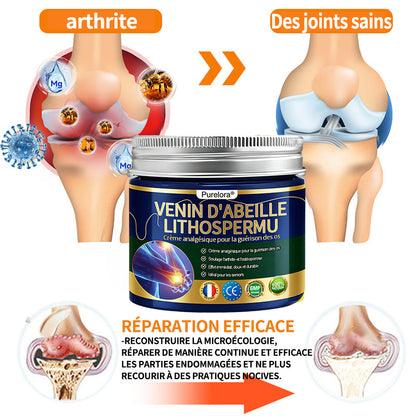 Purelora®🔥 Crème apaisante et cicatrisante pour les os au venin d'abeille et au lithospermum 👑👑 (spécialement conçue pour les personnes âgées)