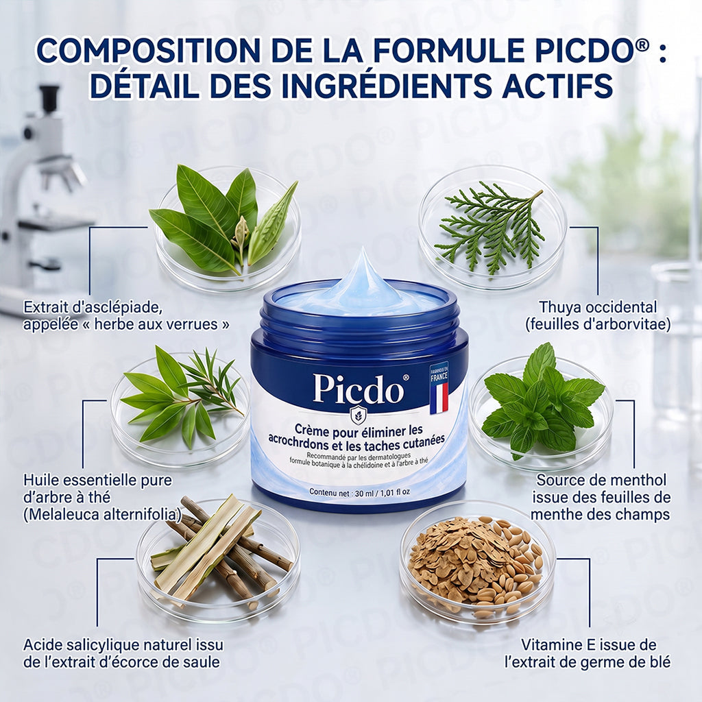 Picdo® Crème Correctrice Acrochordons & Taches — Action visible en 7 jours🌈