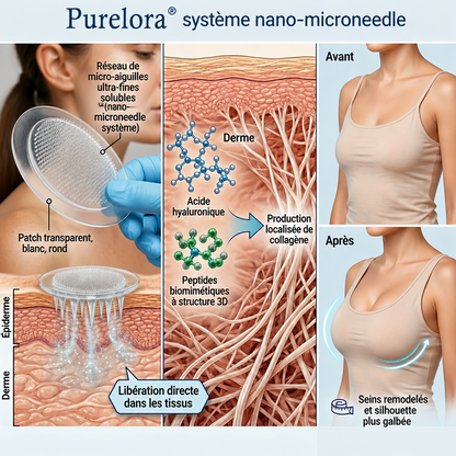 Purelora® Patch avancé à nano-micro-aiguilles pour l'augmentation ciblée de la poitrine