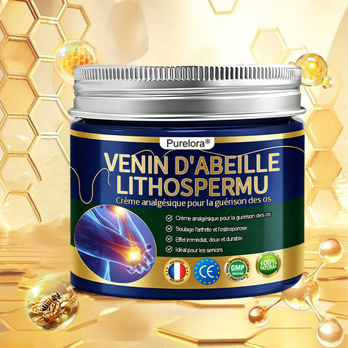 Purelora®🔥 Crème apaisante et cicatrisante pour les os au venin d'abeille et au lithospermum 👑👑 (spécialement conçue pour les personnes âgées)