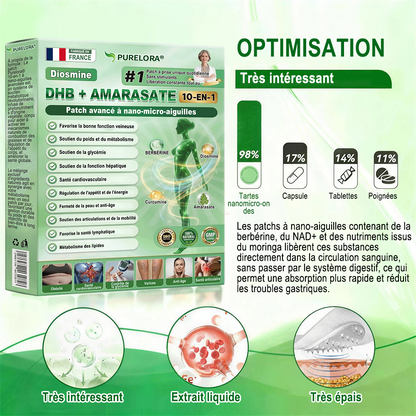 🇫🇷𝐍𝐨𝐮𝐯𝐞𝐥𝐥𝐞 𝐟𝐨𝐫𝐦𝐮𝐥𝐞 𝐛𝐫𝐞𝐯𝐞𝐭é𝐞🏅 | 𝐏𝐮𝐫𝐞𝐥𝐨𝐫𝐚® 𝐌𝐞𝐭𝐚𝐛𝐨𝐥𝐢𝐜 𝐌𝐚𝐭𝐫𝐢𝐱™ – 𝐏𝐚𝐭𝐜𝐡 𝐍𝐚𝐧𝐨 à 𝐌𝐢𝐜𝐫𝐨𝐧𝐞𝐞𝐝𝐥𝐞𝐬 𝟏𝟎-𝐞𝐧-𝟏 𝐃𝐇𝐁 + 𝐀𝐦𝐚𝐫𝐚𝐬𝐚𝐭𝐞 ✅Efficace contre l’obésité, le relâchement cutané, le diabète, l’hypertension, le lymphœdème, les varices et les problèmes articulaires