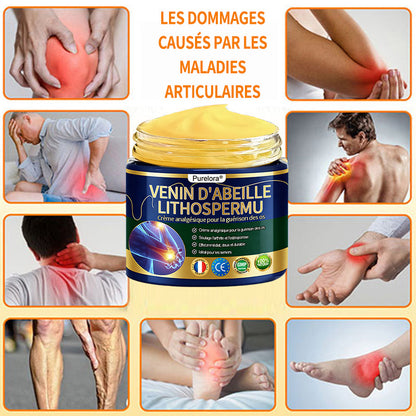 Purelora®🔥 Crème apaisante et cicatrisante pour les os au venin d'abeille et au lithospermum 👑👑 (spécialement conçue pour les personnes âgées)